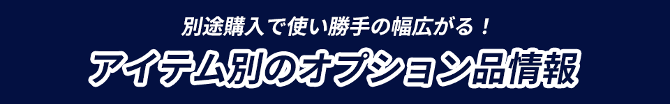 アイテム別のオプション品情報